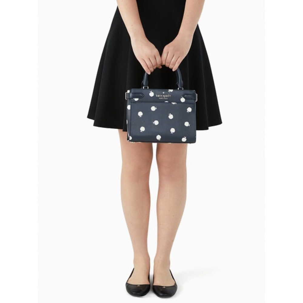 Kate Spade Staci Orchard Toss Apple Small Satchel Crossbody - Picture 11 of 11